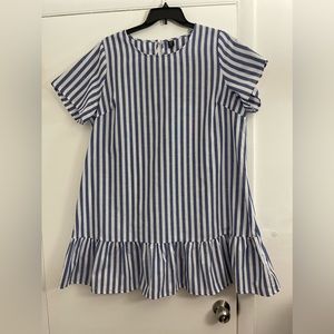 SHEIN curvy white and blue dress